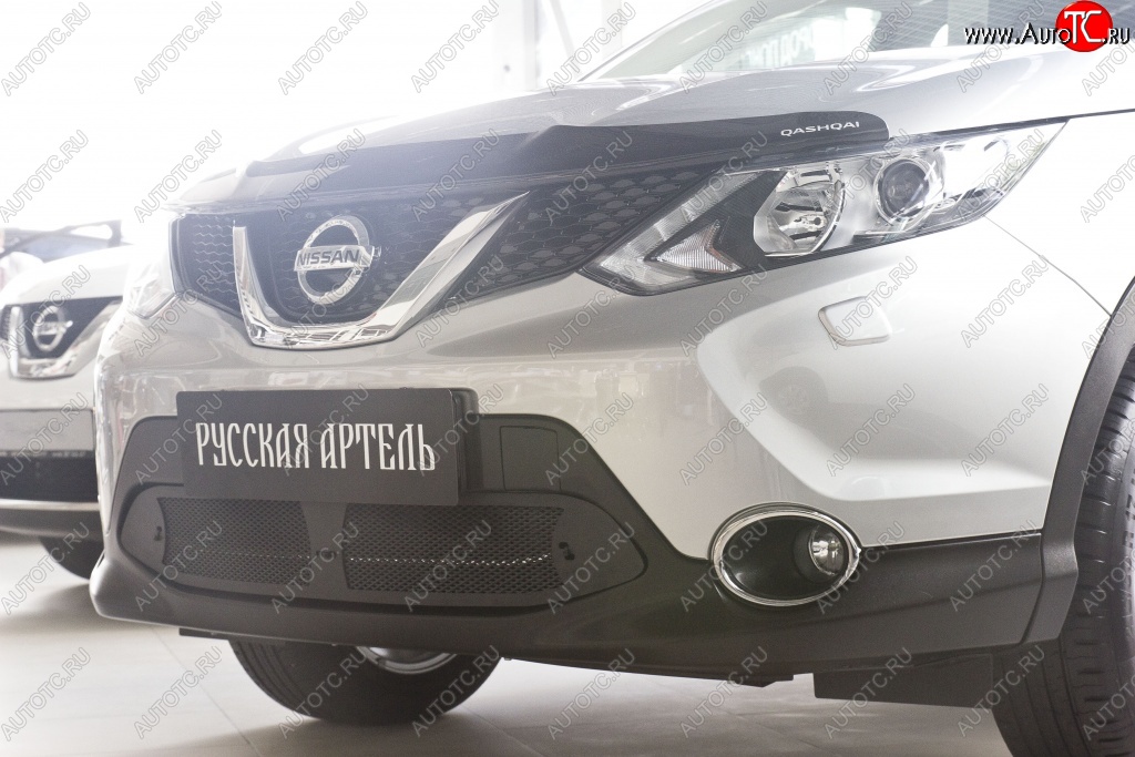 2 489 р. Защитная сетка решетки переднего бампера РА  Nissan Qashqai  2 (2017-2022) J11 рестайлинг  с доставкой в г. Чебоксары
