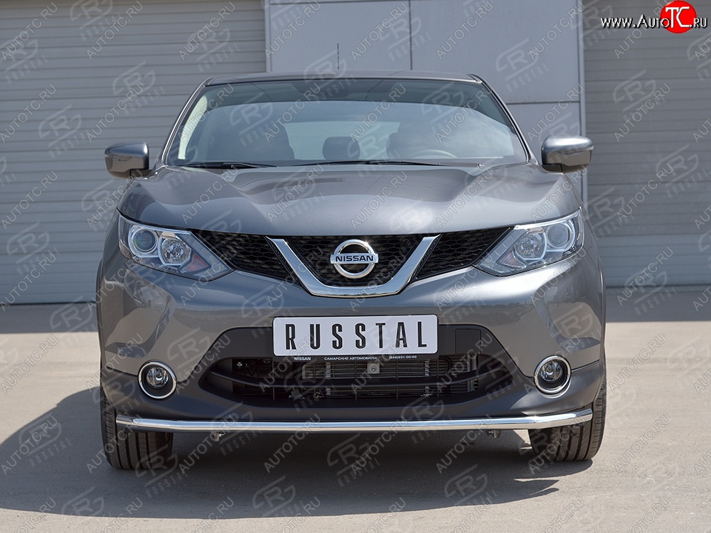 13 399 р. Защита переднего бампера (Ø42 мм, нержавейка, SPB) SLITKOFF  Nissan Qashqai  2 (2013-2019) J11 дорестайлинг  с доставкой в г. Чебоксары