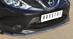 13 699 р. Одинарная защита переднего бампера диаметром 42 мм SLITKOFF  Nissan Qashqai  2 (2013-2019) J11 дорестайлинг  с доставкой в г. Чебоксары. Увеличить фотографию 2
