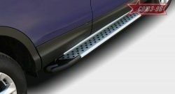 Пороги из алюминиевого профиля Souz-96 Nissan Qashqai  2 (2017-2022) J11 рестайлинг