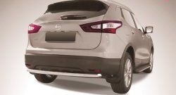 Одинарная защита заднего бампера из трубы диаметром 57 мм Slitkoff Nissan Qashqai  2 (2013-2019) J11 дорестайлинг