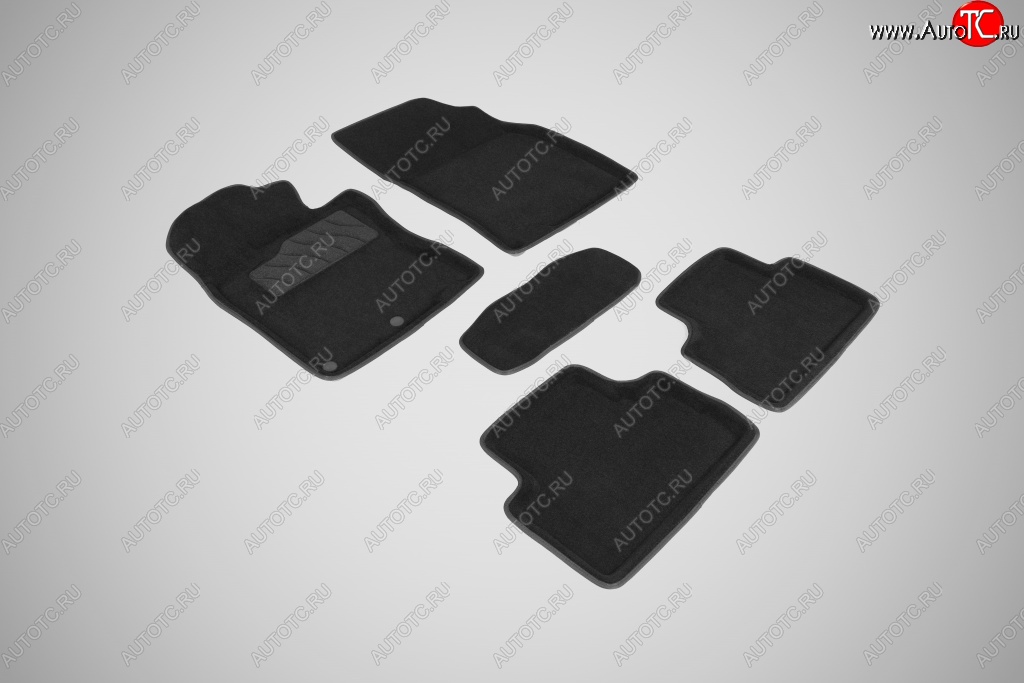 5 449 р. Износостойкие коврики в салон SeiNtex Premium 3D 4 шт. (ворсовые, черные) Nissan Qashqai 2 J11 рестайлинг (2017-2022)  с доставкой в г. Чебоксары