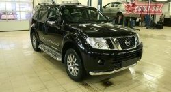 17 639 р. Защита переднего бампера одинарная Souz-96 (d76) Nissan Pathfinder R51 рестайлинг (2009-2014)  с доставкой в г. Чебоксары. Увеличить фотографию 2