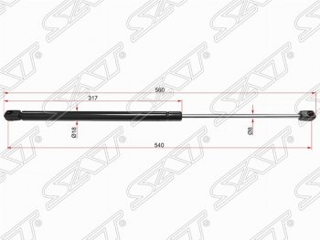 Газовый упор крышки багажника SAT Nissan Almera  N16 - Sunny  B15