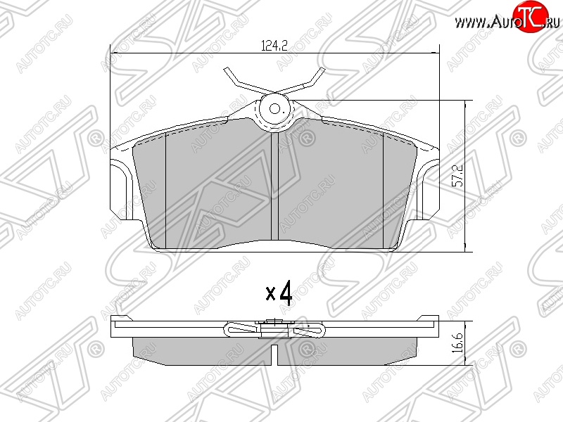899 р. Колодки тормозные SAT (передние) Nissan Almera N16 седан дорестайлинг (2000-2003)  с доставкой в г. Чебоксары