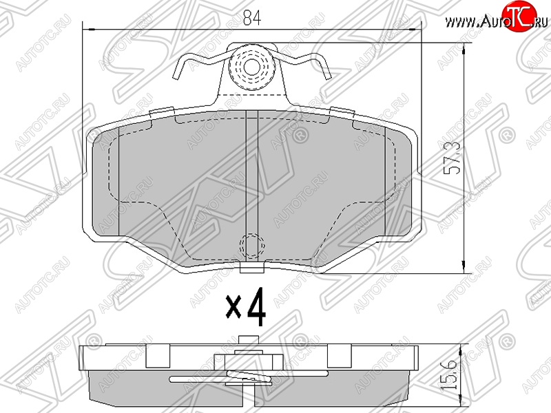 629 р. Колодки тормозные SAT (задние) Nissan Primera седан P11 дорестайлинг (1995-2000)  с доставкой в г. Чебоксары