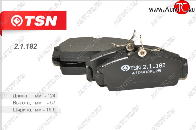2 199 р. Комплект передних колодок дисковых тормозов TSN Nissan Almera N16 седан дорестайлинг (2000-2003)  с доставкой в г. Чебоксары