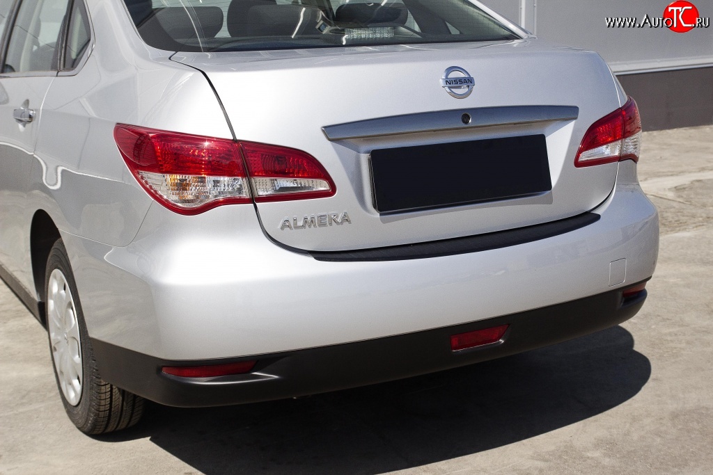 1 299 р. Накладка на задний бампер RA  Nissan Almera  G15 (2012-2019) седан  с доставкой в г. Чебоксары