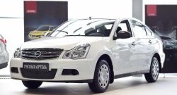 1 249 р. Зимняя заглушка решетки переднего бампера РА  Nissan Almera  G15 (2012-2019) седан  с доставкой в г. Чебоксары. Увеличить фотографию 3