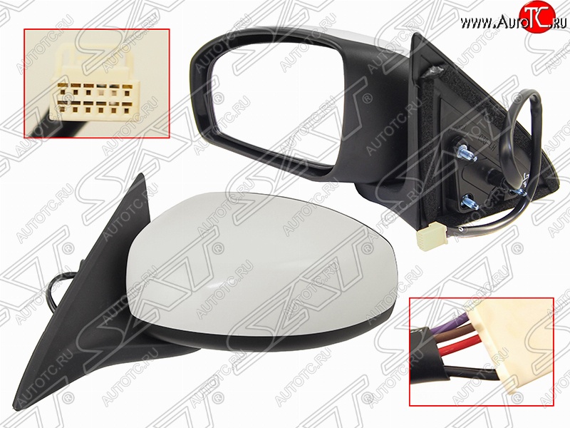 3 299 р. Боковое левое зеркало заднего вида SAT (обогрев, 5 контактов)  Nissan Almera  G15 - Bluebird Sylphy  седан (Неокрашенное)  с доставкой в г. Чебоксары