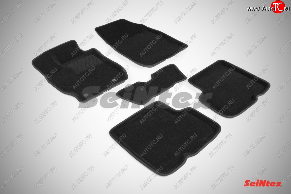 4 999 р. Износостойкие коврики в салон 3D NISSAN ALMERA IV черные (компл) Nissan Almera G15 седан (2012-2019)  с доставкой в г. Чебоксары