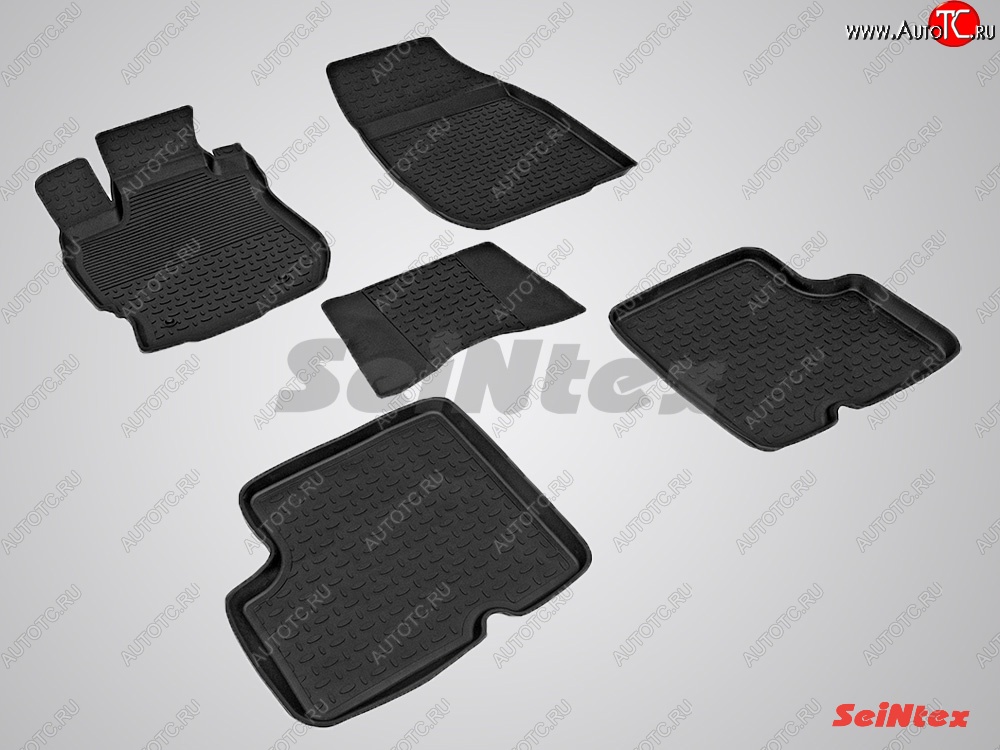 2 999 р. Износостойкие коврики в салон с высоким бортом SeiNtex Premium 4 шт. (резина) Nissan Almera G15 седан (2012-2019)  с доставкой в г. Чебоксары