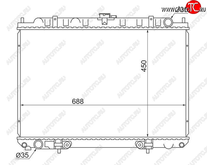 6 799 р. Радиатор двигателя (пластинчатый, МКПП/АКПП) SAT Nissan Presage U30 рестайлинг (2001-2003)  с доставкой в г. Чебоксары