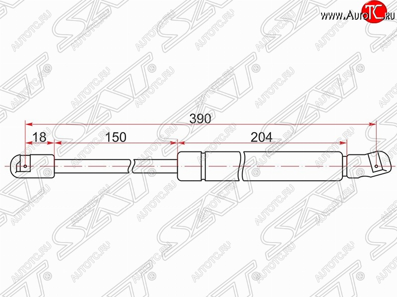 649 р. Газовый упор капота SAT  Nissan Cefiro  A33 - Maxima  A33  с доставкой в г. Чебоксары