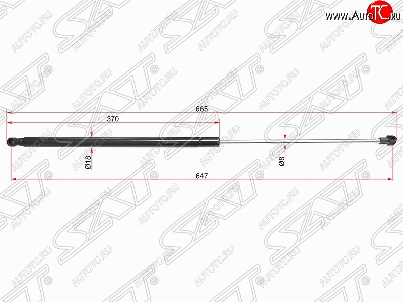 649 р. Газовый упор крышки багажника SAT  Nissan Juke  1 YF15 (2010-2020) дорестайлинг, рестайлинг  с доставкой в г. Чебоксары