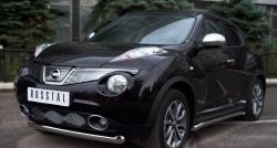 14 999 р. Одинарная защита переднего бампера SLITKOFF диаметром 76 мм (4x4)  Nissan Juke  1 YF15 (2010-2014) дорестайлинг  с доставкой в г. Чебоксары. Увеличить фотографию 4