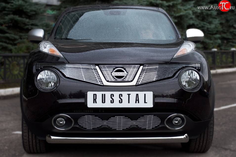 14 999 р. Одинарная защита переднего бампера SLITKOFF диаметром 76 мм (4x4)  Nissan Juke  1 YF15 (2010-2014) дорестайлинг  с доставкой в г. Чебоксары