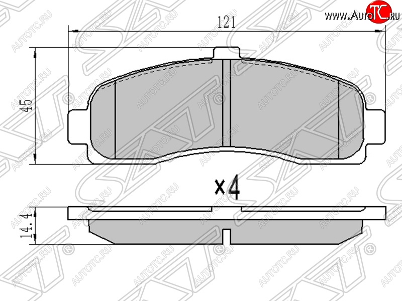 789 р. Колодки тормозные SAT (передние) Nissan Micra K11 5 дв. дорестайлинг (1992-2000)  с доставкой в г. Чебоксары