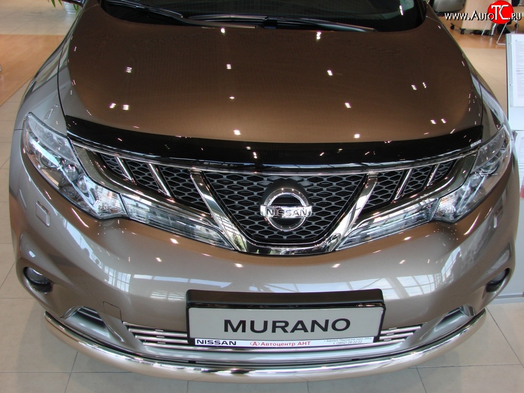 4 599 р. Дефлектор капота NovLine Nissan Murano 2 Z51 рестайлинг (2010-2016)  с доставкой в г. Чебоксары