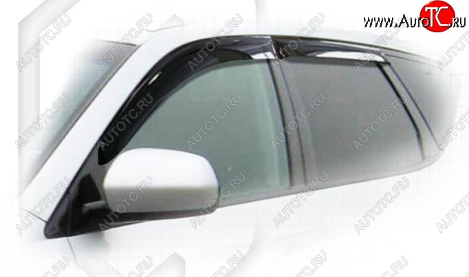 1 999 р. Дефлектора окон CA-Plastic Nissan Murano 2 Z51 рестайлинг (2010-2016) (Classic полупрозрачный, Без хром.молдинга)  с доставкой в г. Чебоксары