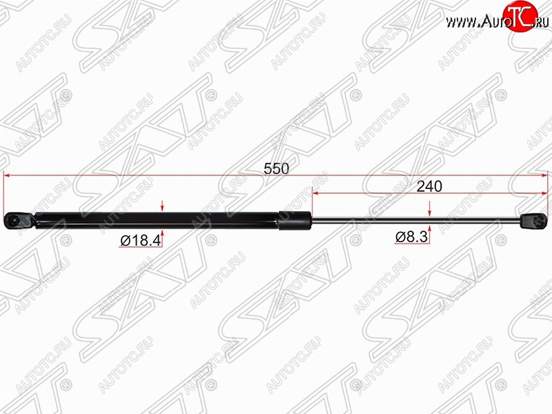 649 р. Газовый упор крышки багажника SAT Nissan Murano 2 Z51 рестайлинг (2010-2016)  с доставкой в г. Чебоксары