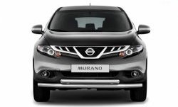 9 399 р. Двойная защита переднего бампера Petroil Tuning (из труб диаметрами по 63 мм) Nissan Murano 2 Z51 рестайлинг (2010-2016)  с доставкой в г. Чебоксары. Увеличить фотографию 2