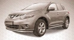 Одинарная защита переднего бампера Slitkoff (57 мм) Nissan Murano  2 Z51 (2010-2016) рестайлинг