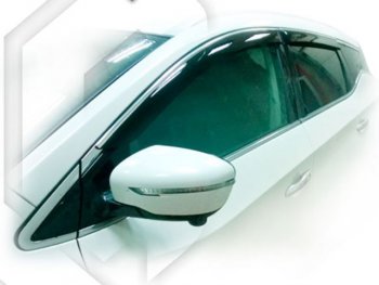 Дефлектора окон CA-Plastic Nissan Murano 3 Z52 рестайлинг (2020-2025) (Classic полупрозрачный, Без хром.молдинга)