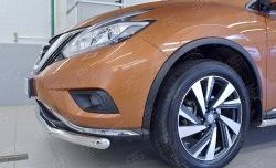 16 849 р. Защита переднего бампера (Ø63 мм, нержавейка) SLITKOFF  Nissan Murano  3 Z52 (2015-2022) дорестайлинг  с доставкой в г. Чебоксары. Увеличить фотографию 3