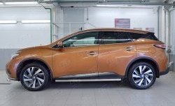 19 999 р. Защита порогов из круглой трубы диаметром 63 мм SLITKOFF Nissan Murano 3 Z52 рестайлинг (2020-2025)  с доставкой в г. Чебоксары. Увеличить фотографию 2