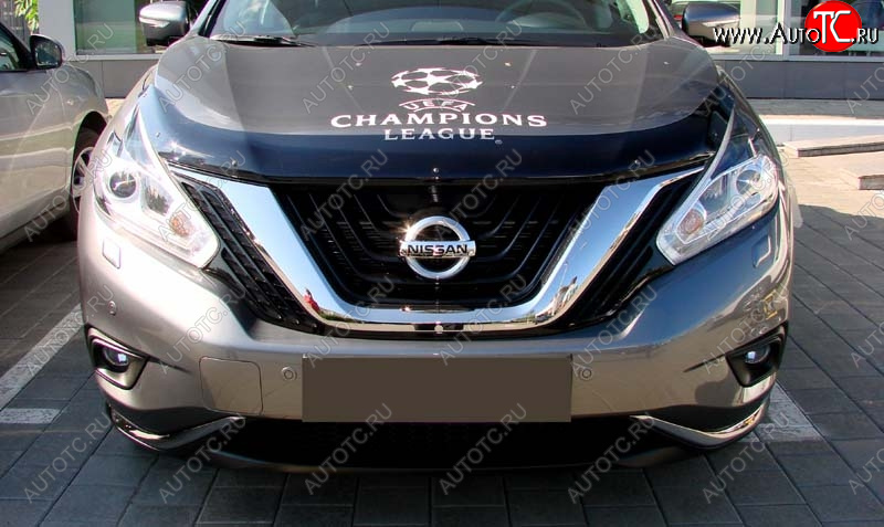 3 379 р. Дефлектор капота SIM Nissan Murano 3 Z52 рестайлинг (2020-2025)  с доставкой в г. Чебоксары