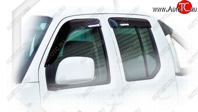 2 199 р. Дефлектора окон CA-Plastic Nissan Navara 2 D40 рестайлинг (2010-2016) (Classic полупрозрачный)  с доставкой в г. Чебоксары
