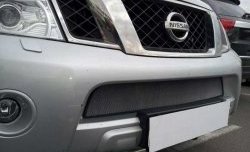 Сетка на бампер (рестайлинг) Novline Nissan Navara  2 D40 (2004-2010) дорестайлинг