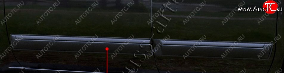 5 049 р. Молдинги дверей RA (узкие, комплект)  Nissan Navara  2 D40 (2004-2010) дорестайлинг (Поверхность глянец (под окраску), Неокрашенные)  с доставкой в г. Чебоксары