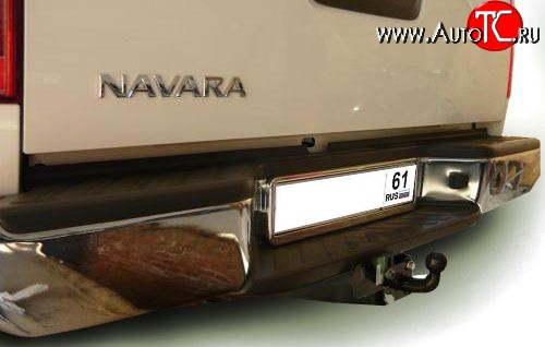 11 649 р. Фаркоп (Double Cab, со ступенькой) Лидер Плюс (до 2000 кг) Nissan Navara 2 D40 дорестайлинг (2004-2010) (Без электропакета)  с доставкой в г. Чебоксары