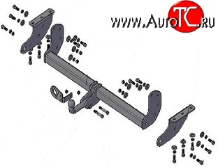 6 799 р. Фаркоп (пикап) Russtal Nissan Navara 2 D40 дорестайлинг (2004-2010)  с доставкой в г. Чебоксары