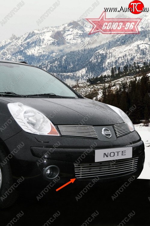 3 959 р. Декоративный элемент воздухозаборника Souz-96 (d10)  Nissan Note  1 (2004-2008) E11 дорестайлинг  с доставкой в г. Чебоксары