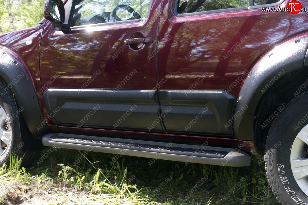 8 159 р. Молдинги дверей RA (широкие, комплект)  Nissan Pathfinder  R51 (2004-2014) дорестайлинг, рестайлинг (Поверхность глянец (под окраску), Неокрашенные)  с доставкой в г. Чебоксары
