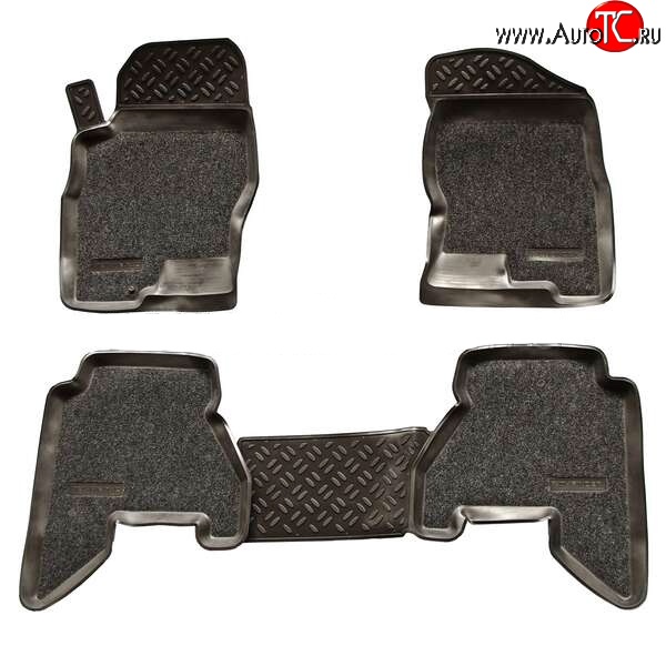 3 369 р. Комплект ковриков в салон Aileron 4 шт. (полиуретан, покрытие Soft) Nissan Pathfinder R51 дорестайлинг (2004-2007)  с доставкой в г. Чебоксары