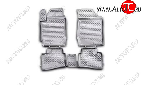 9 549 р. Комплект 3D ковриков салона Element полиуретан Nissan Pathfinder R51 дорестайлинг (2004-2007) (серый)  с доставкой в г. Чебоксары