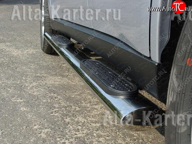 21 464 р. Пороги с листом d120x60 souz-96  Nissan Pathfinder  R52 (2012-2017) дорестайлинг  с доставкой в г. Чебоксары