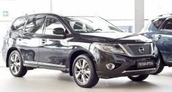 1 369 р. Зимняя заглушка решетки переднего бампера РА  Nissan Pathfinder  R52 (2012-2017) дорестайлинг  с доставкой в г. Чебоксары. Увеличить фотографию 2