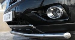 15 999 р. Одинарная защита переднего бампера диаметром 63 мм SLITKOFF  Nissan Pathfinder  R52 (2012-2017) дорестайлинг  с доставкой в г. Чебоксары. Увеличить фотографию 4