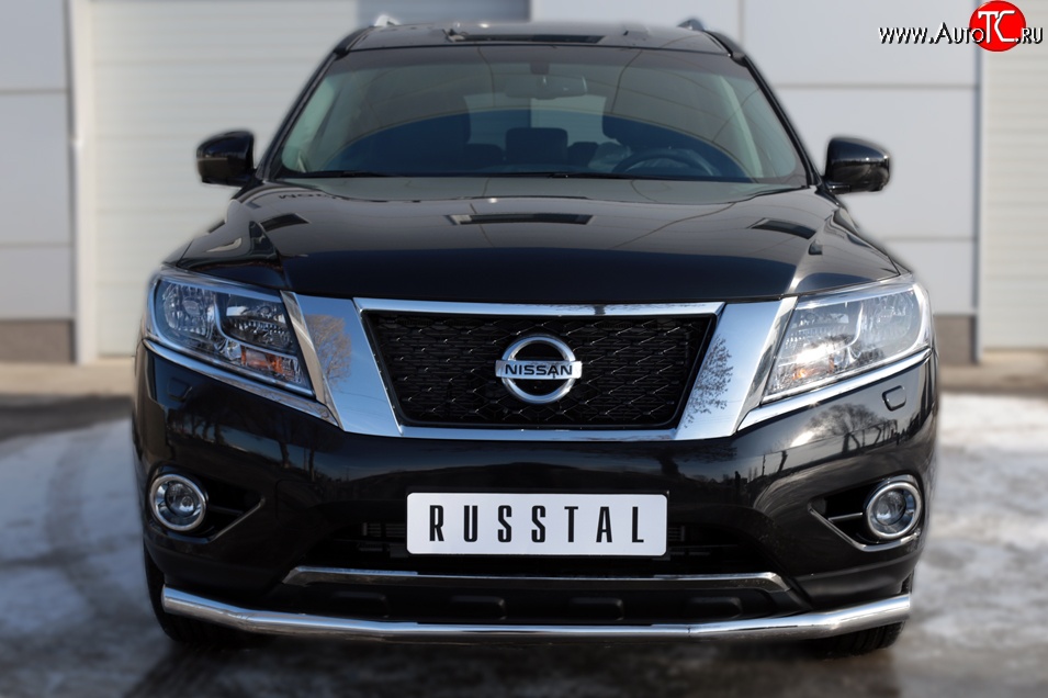15 999 р. Одинарная защита переднего бампера диаметром 63 мм SLITKOFF  Nissan Pathfinder  R52 (2012-2017) дорестайлинг  с доставкой в г. Чебоксары