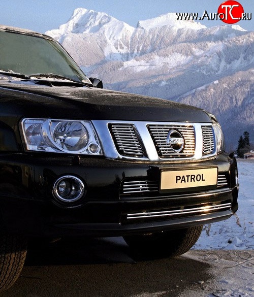 3 914 р. Декоративные вставки воздухозаборника Novline  Nissan Patrol  5 (2004-2010) Y61 2-ой рестайлинг  с доставкой в г. Чебоксары