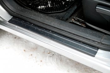 859 р. Накладки порожков салона RA Nissan Qashqai 1 J10 рестайлинг (2010-2013) (Передние)  с доставкой в г. Чебоксары. Увеличить фотографию 2