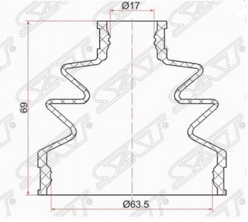 258 р. Пыльник шруса SAT  Nissan Qashqai ( 1,  2) (2007-2022), Nissan Qashqai +2  1 (2008-2014), Nissan X-trail ( 1 T30,  2 T31) (2000-2015), Renault Koleos ( 1) (2007-2016)  с доставкой в г. Чебоксары. Увеличить фотографию 2