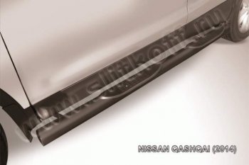 Защита порогов Slitkoff Nissan Qashqai  2 (2013-2019) J11 дорестайлинг