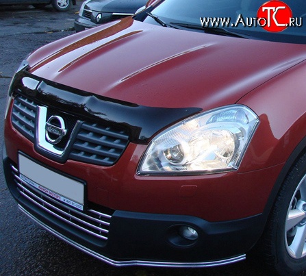 3 069 р. Дефлектор капота NovLine Nissan Qashqai +2 1 J10 дорестайлинг (2008-2010)  с доставкой в г. Чебоксары