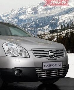 Декоративный элемент воздухозаборника Souz-96 (d16) Nissan Qashqai +2  1 (2008-2010) J10 дорестайлинг